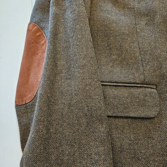 StudioSuits Bottle Brown Herrignbone Tweed Blazer - 42R - Picture 3 of 11